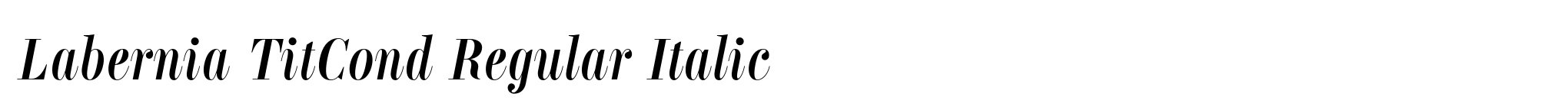 Labernia TitCond Regular Italic image